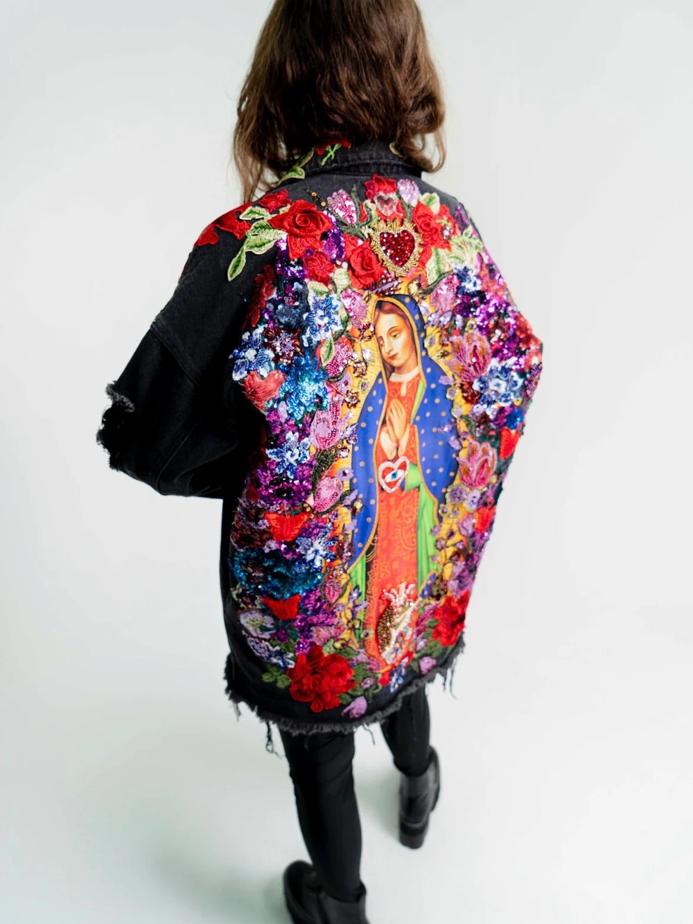 Handmade Guadalupe Miracle Statement Jacket by Pachamama Bohemian